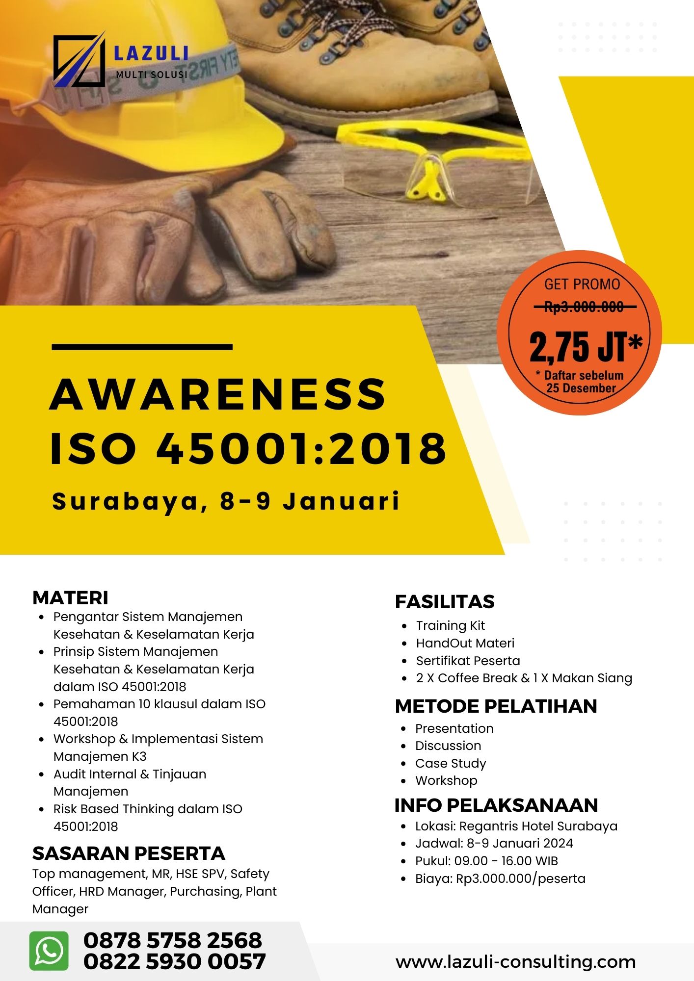 Training ISO 45001 Surabaya